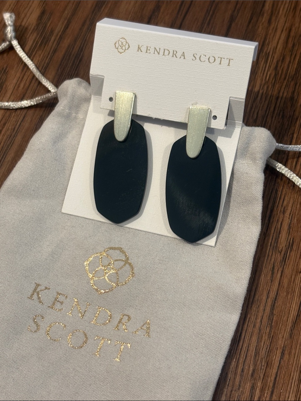 Kendra Scott Black and Gold Earrings